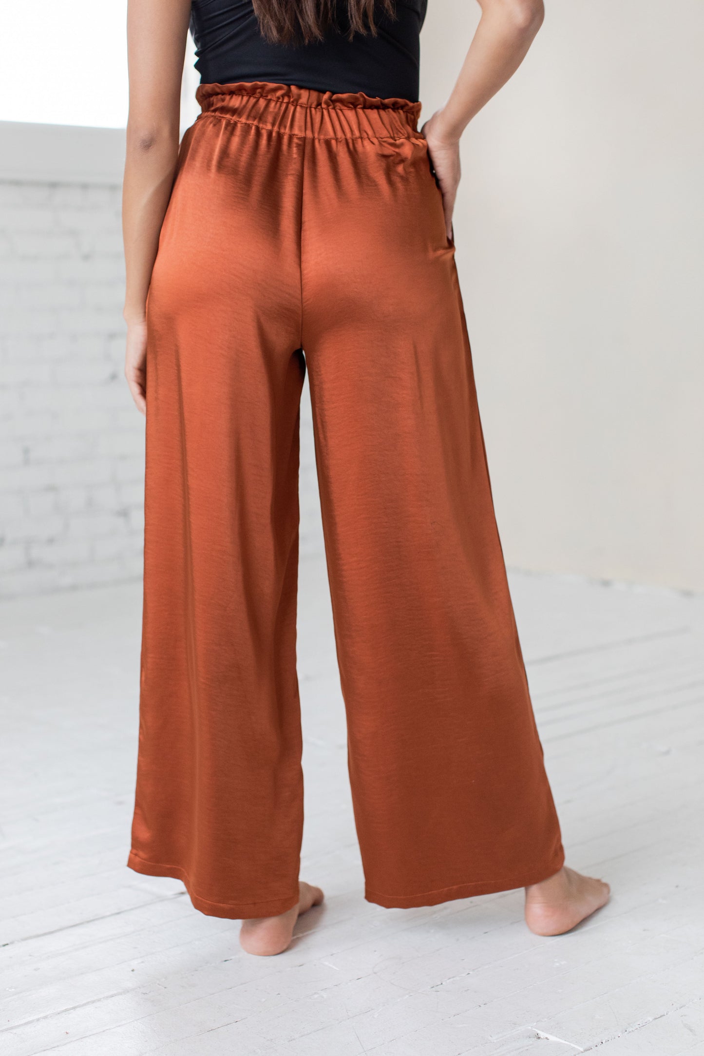 Penny Wide Leg Satin Pant