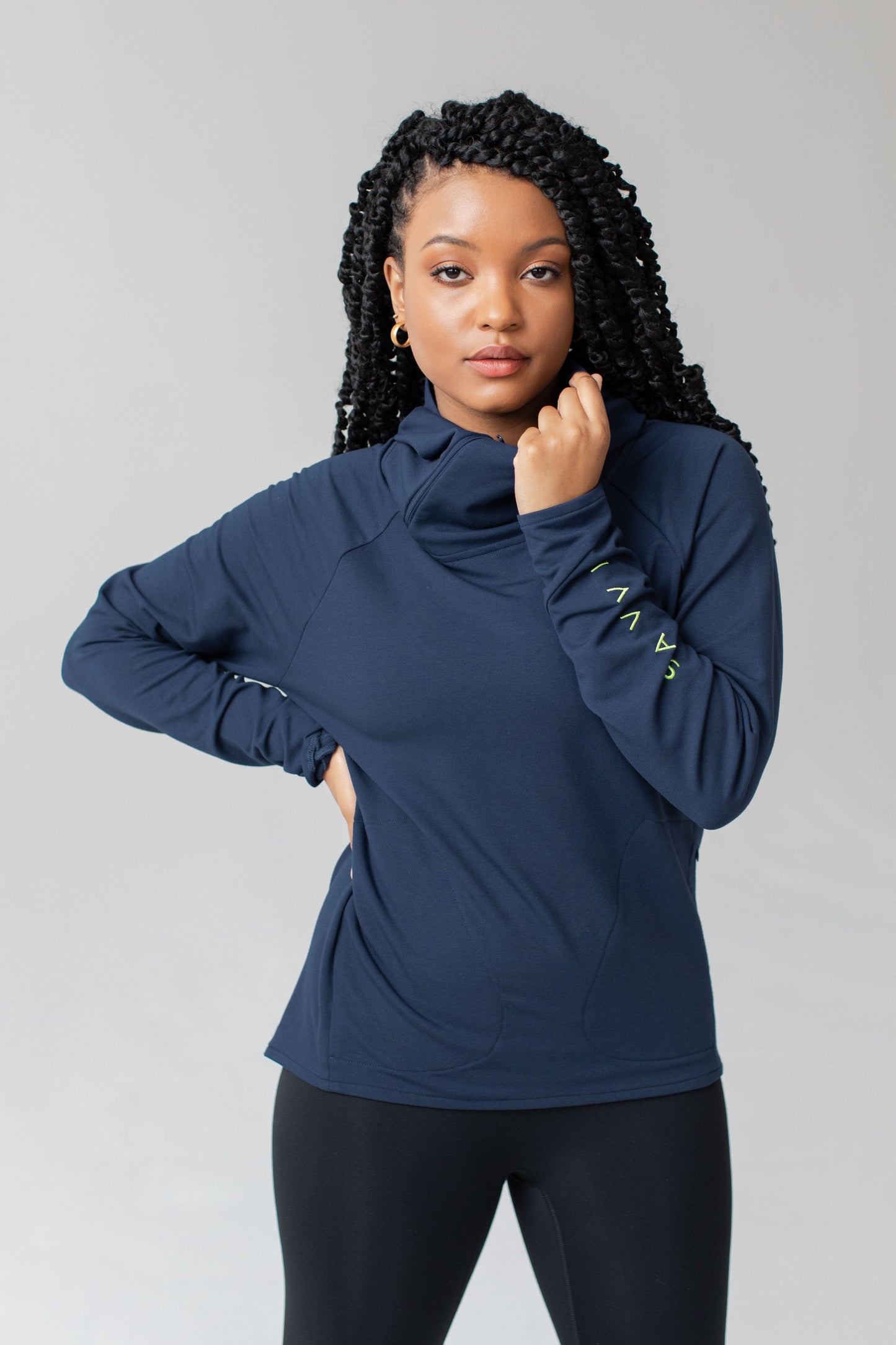 Cayce Mesh Zip Pullover