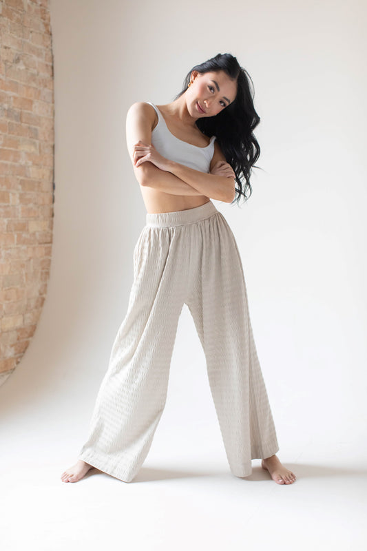 Emily Textured Wide Leg Pant